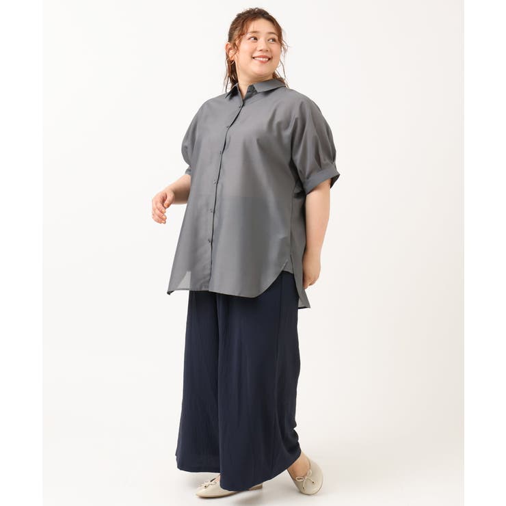 【大きいサイズ/a.v.v×eur3】接触冷感シアーブラウス | eur3 | 詳細画像26 