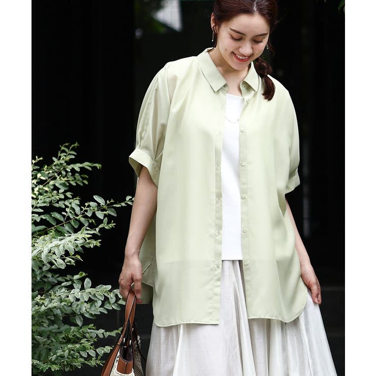 【大きいサイズ/a.v.v×eur3】接触冷感シアーブラウス | eur3 | 詳細画像3 