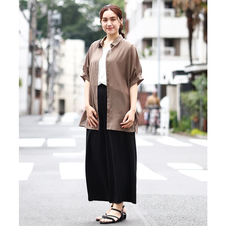 【大きいサイズ/a.v.v×eur3】接触冷感シアーブラウス | eur3 | 詳細画像8 