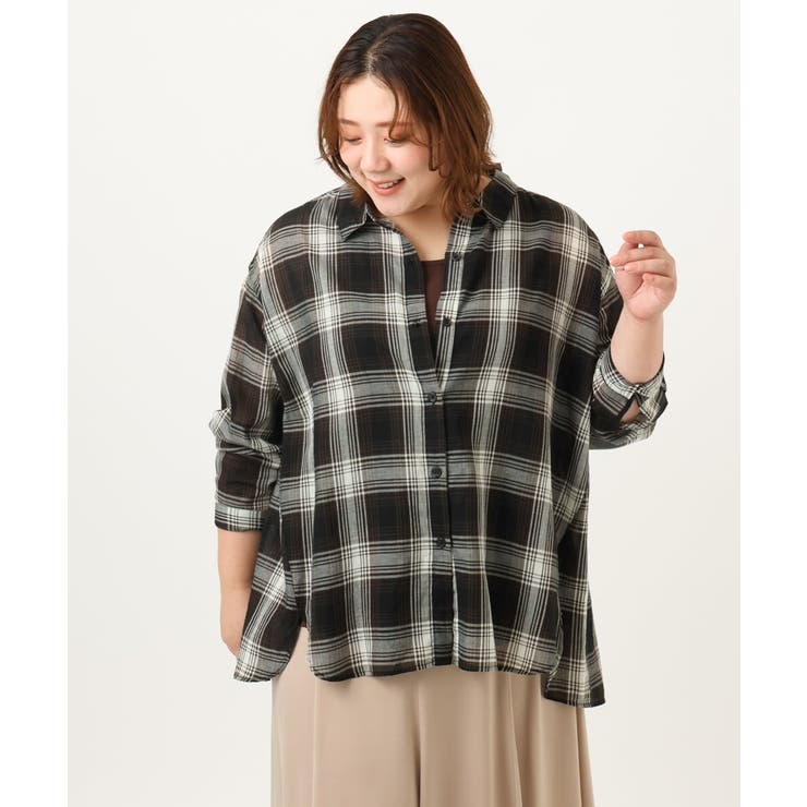 【大きいサイズ】コットンシアーシャツ | eur3 | 詳細画像6 