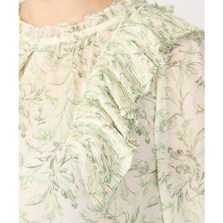 【大きいサイズ】シフォンボタニカルブラウス | eur3 | 詳細画像23 