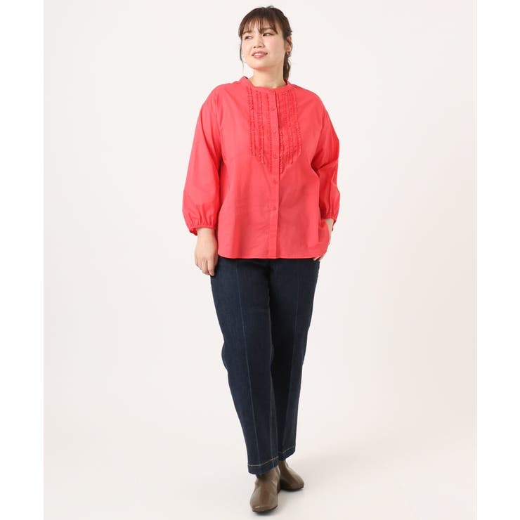 【大きいサイズ】コットンフリルブラウス | eur3 | 詳細画像11 