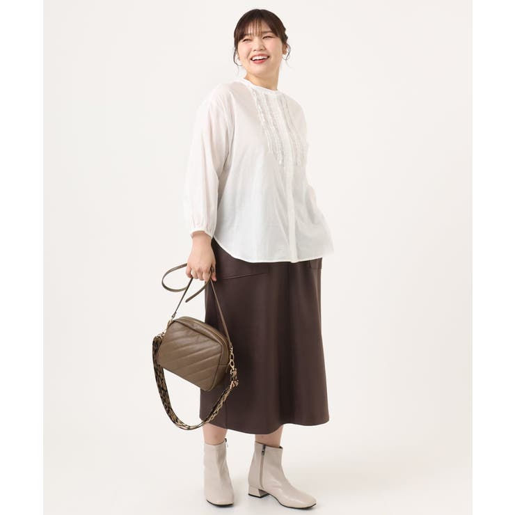 【大きいサイズ】コットンフリルブラウス | eur3 | 詳細画像18 