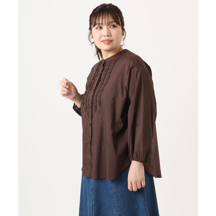 【大きいサイズ】コットンフリルブラウス | eur3 | 詳細画像20 