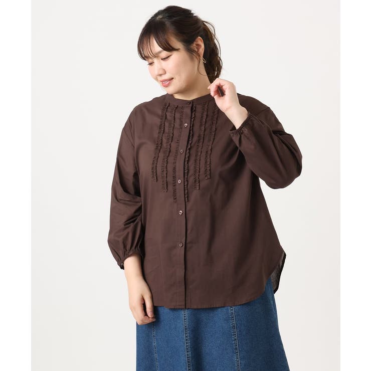 【大きいサイズ】コットンフリルブラウス | eur3 | 詳細画像21 