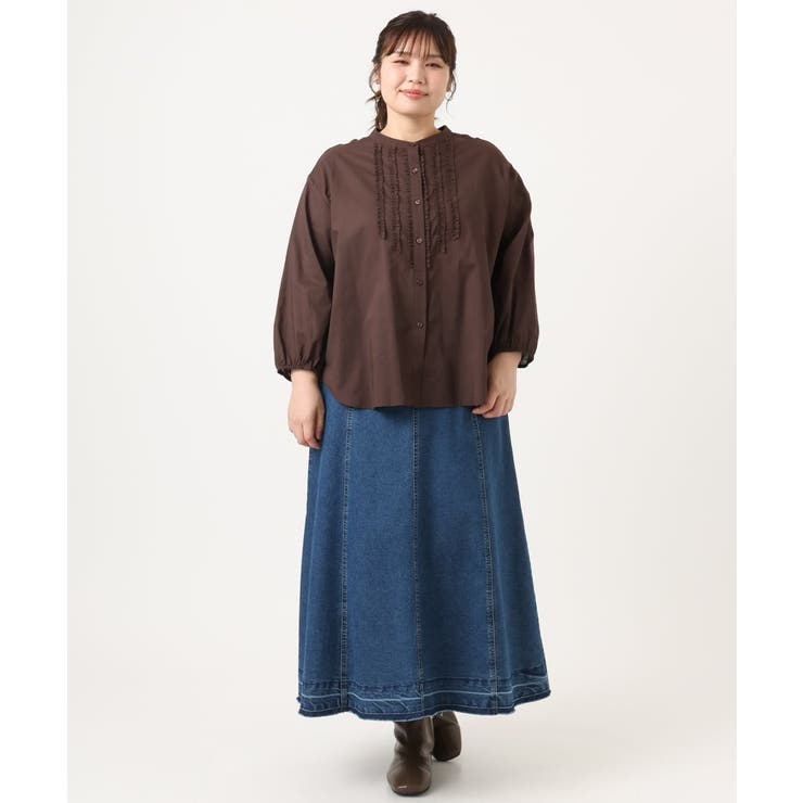 【大きいサイズ】コットンフリルブラウス | eur3 | 詳細画像22 