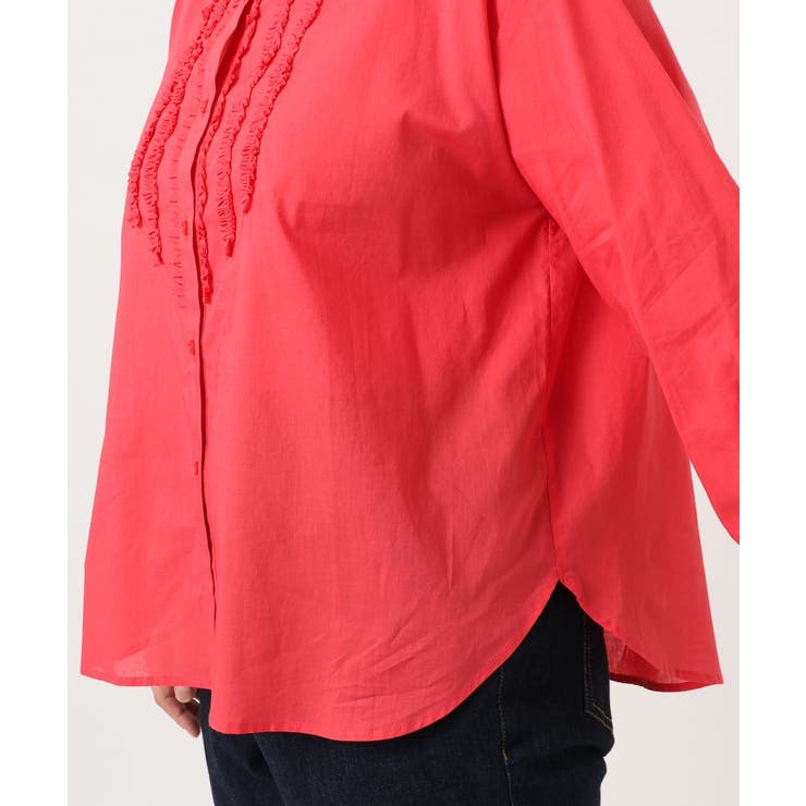 【大きいサイズ】コットンフリルブラウス | eur3 | 詳細画像9 