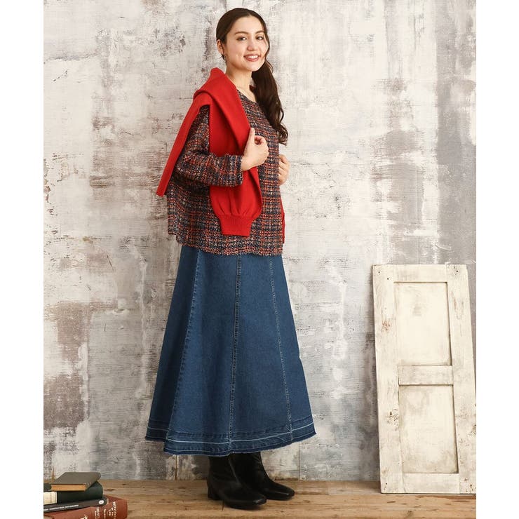 【大きいサイズ】カットジャカードチェック柄ブラウス | eur3 | 詳細画像5 