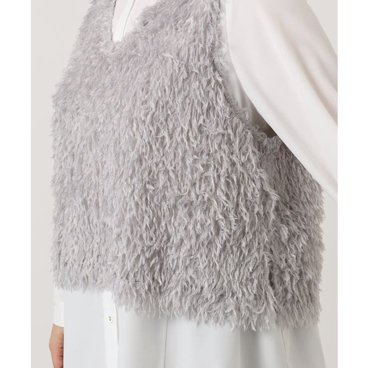 【大きいサイズ】フェザーベスト＋ブラウスセット | eur3 | 詳細画像13 