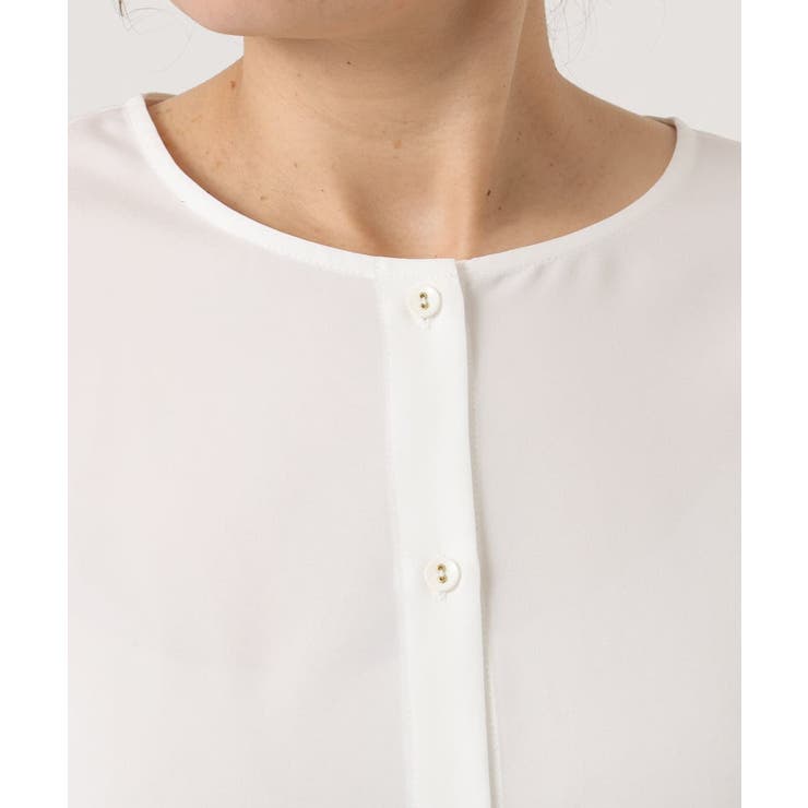 【大きいサイズ】フェザーベスト＋ブラウスセット | eur3 | 詳細画像18 