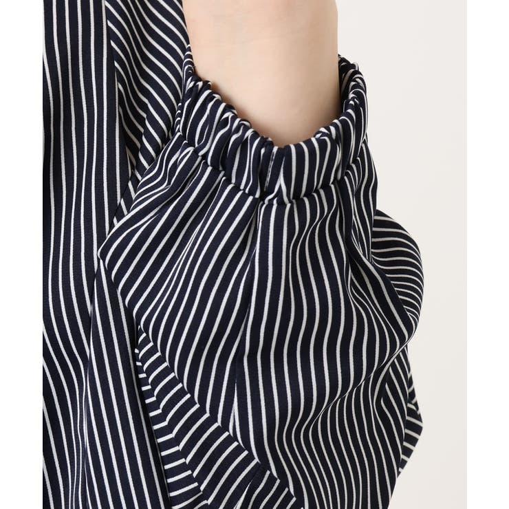 【大きいサイズ/11号サイズあり】Vネックストライプブラウス | eur3 | 詳細画像10 