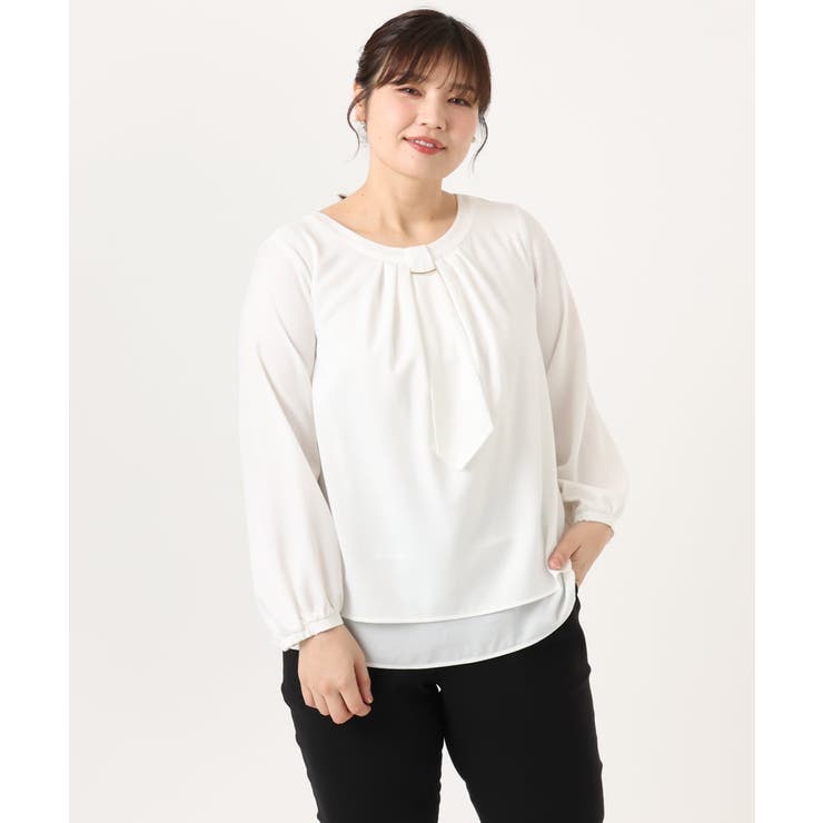 【大きいサイズ/11号サイズあり】ストレッチツイルブラウス | eur3 | 詳細画像21 