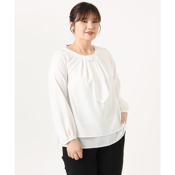 【大きいサイズ/11号サイズあり】ストレッチツイルブラウス | eur3 | 詳細画像22 