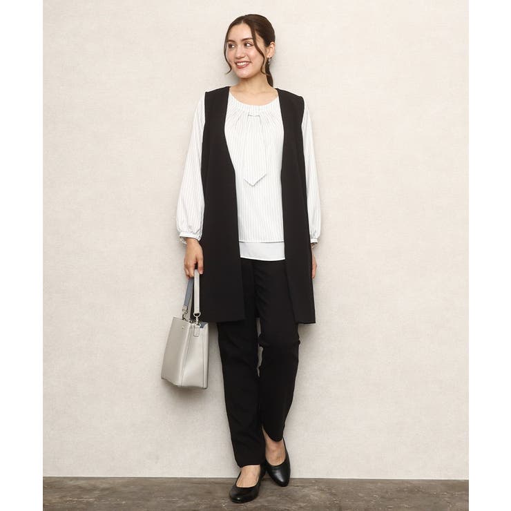 【大きいサイズ/11号サイズあり】ストレッチツイルブラウス | eur3 | 詳細画像5 