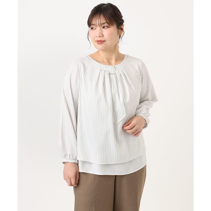 【大きいサイズ/11号サイズあり】ストレッチツイルブラウス | eur3 | 詳細画像6 