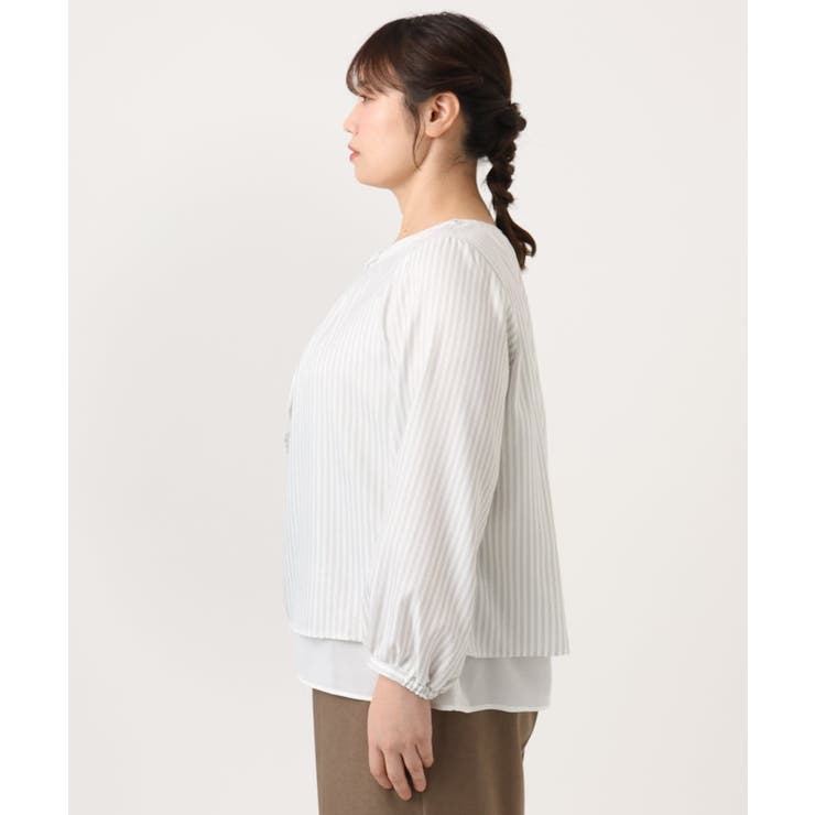 【大きいサイズ/11号サイズあり】ストレッチツイルブラウス | eur3 | 詳細画像8 