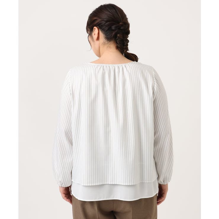 【大きいサイズ/11号サイズあり】ストレッチツイルブラウス | eur3 | 詳細画像9 