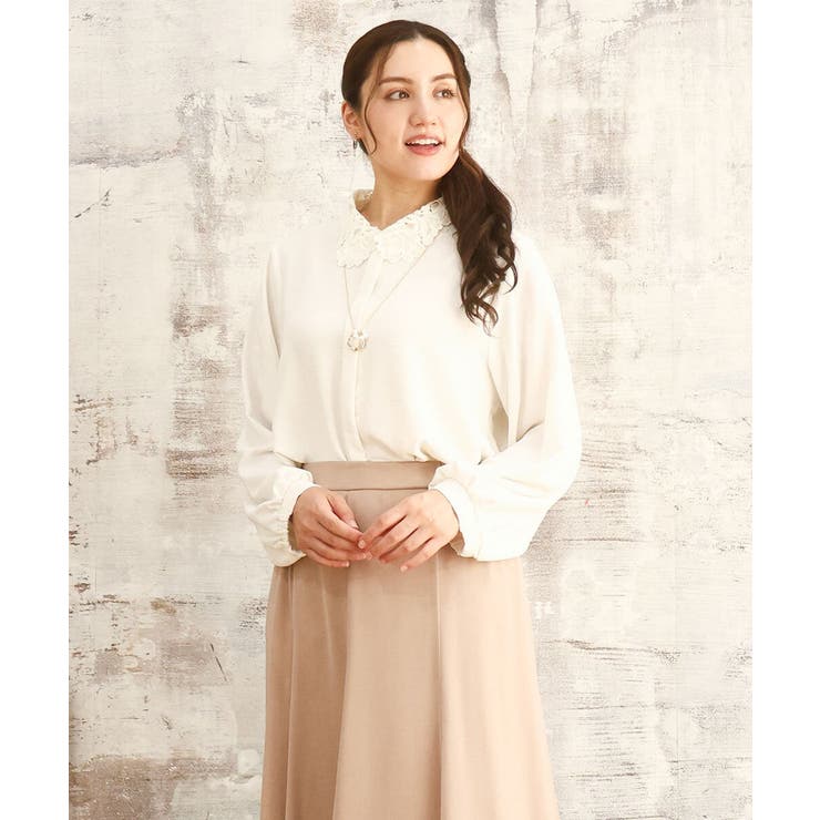 【大きいサイズ】ポーラレース襟ブラウス | eur3 | 詳細画像16 