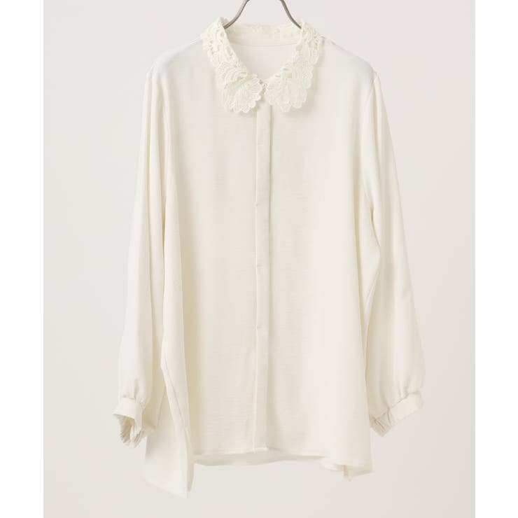 【大きいサイズ】ポーラレース襟ブラウス | eur3 | 詳細画像18 