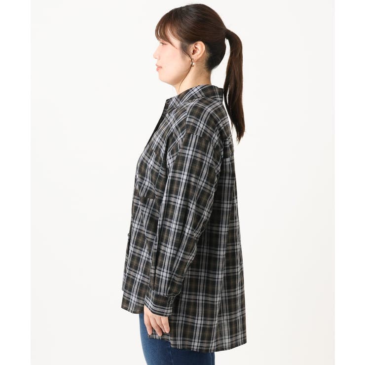 【大きいサイズ】ドロップショルダーシャツ | eur3 | 詳細画像17 