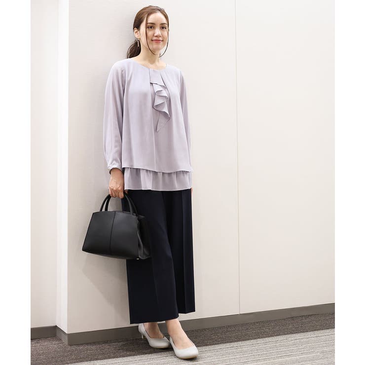 【大きいサイズ/11号サイズあり】2WAYラッフルブラウス 大きいサイズ/11号サイズあり】2WAYラッフルブラウス(ブラウス