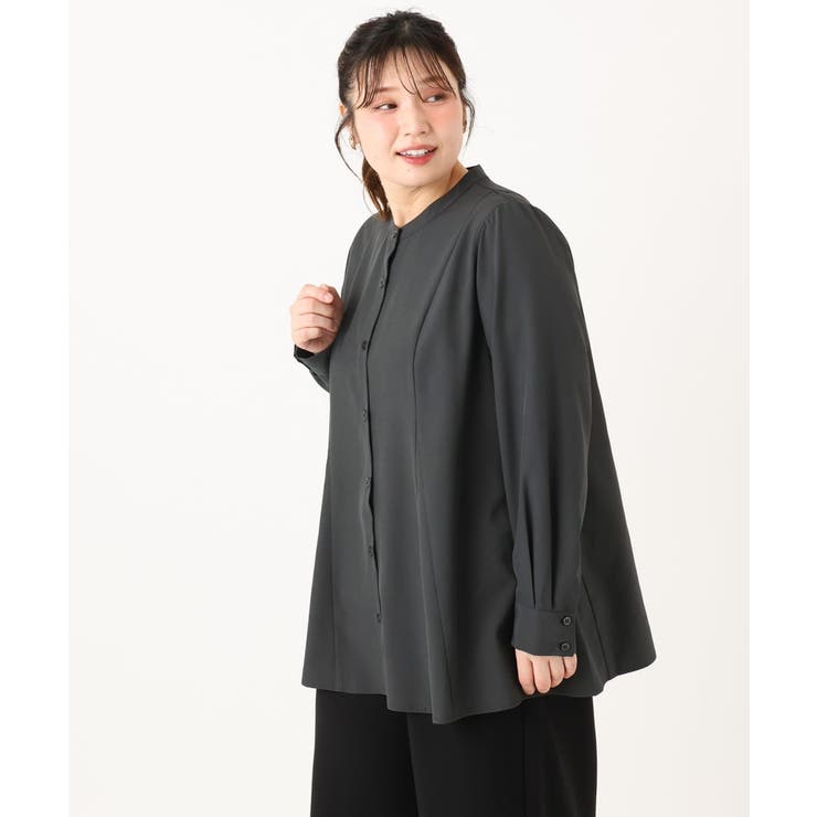 【大きいサイズ】バンドカラーブラウス | eur3 | 詳細画像10 