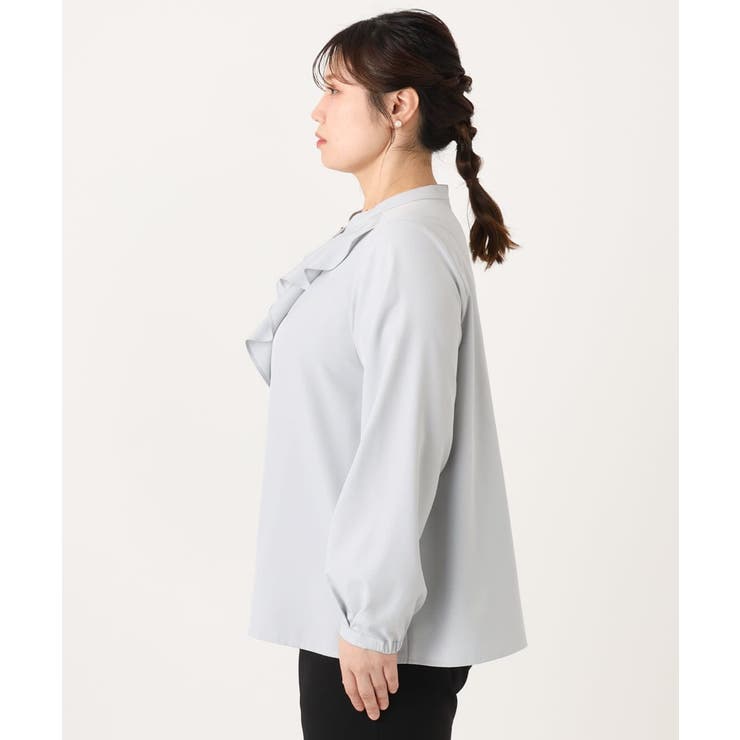 【大きいサイズ/11号サイズあり】ラッフルカラーブラウス | eur3 | 詳細画像12 