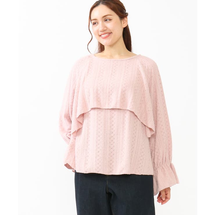 【大きいサイズ】レーシーティアードトップス | eur3 | 詳細画像1 