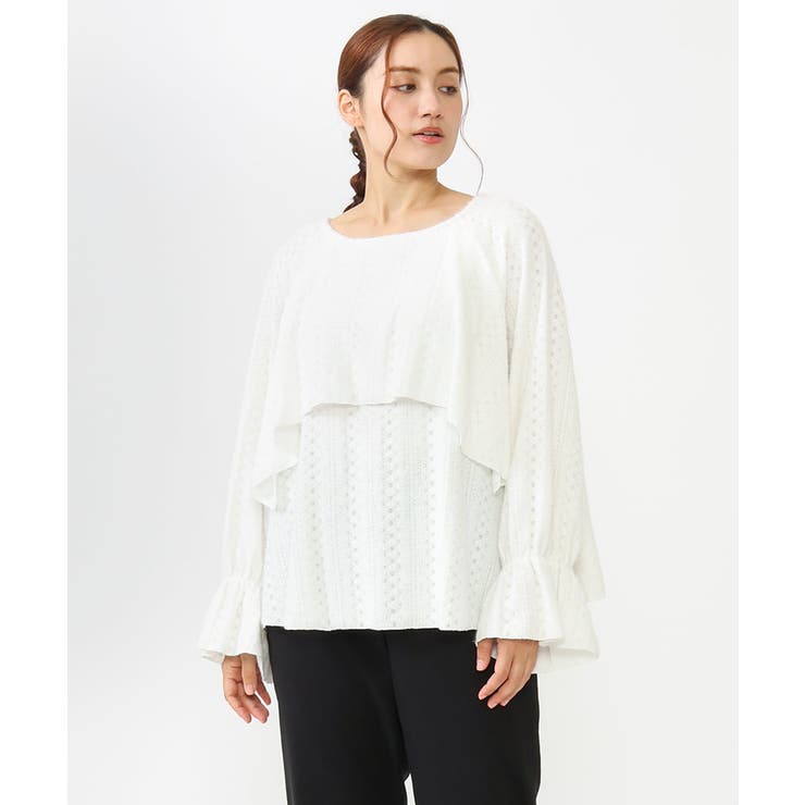 【大きいサイズ】レーシーティアードトップス | eur3 | 詳細画像15 