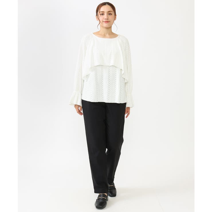 【大きいサイズ】レーシーティアードトップス | eur3 | 詳細画像17 