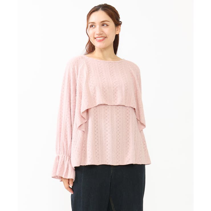 【大きいサイズ】レーシーティアードトップス | eur3 | 詳細画像2 