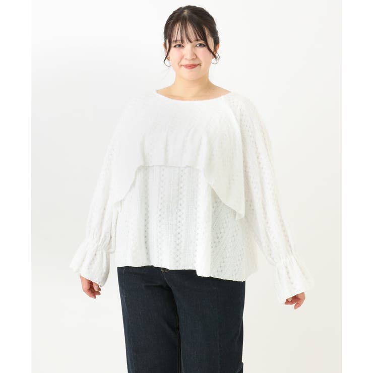 【大きいサイズ】レーシーティアードトップス | eur3 | 詳細画像21 