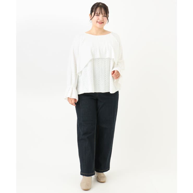 【大きいサイズ】レーシーティアードトップス | eur3 | 詳細画像22 