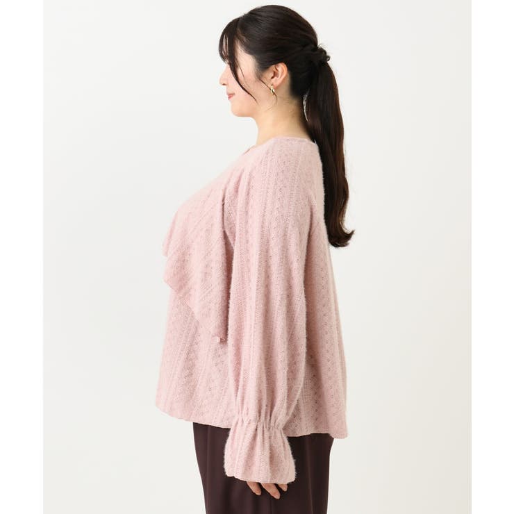 【大きいサイズ】レーシーティアードトップス | eur3 | 詳細画像6 