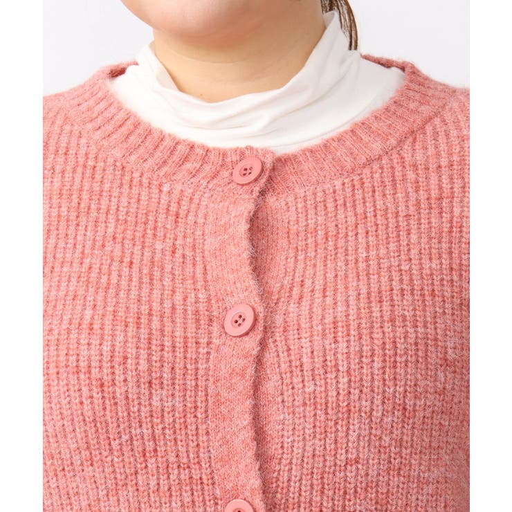 【大きいサイズ】ミックスヤーンカーディガン | eur3 | 詳細画像10 