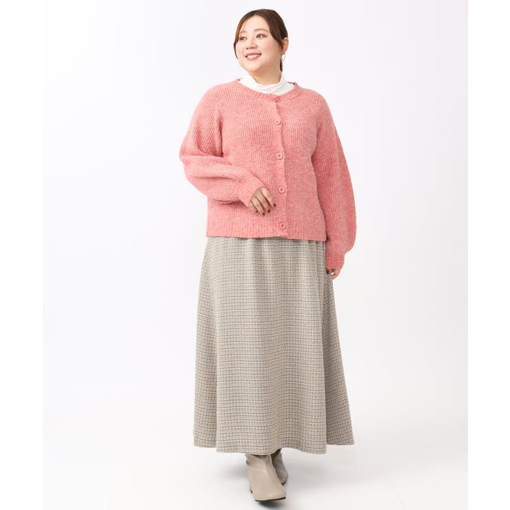 【大きいサイズ】ミックスヤーンカーディガン | eur3 | 詳細画像15 