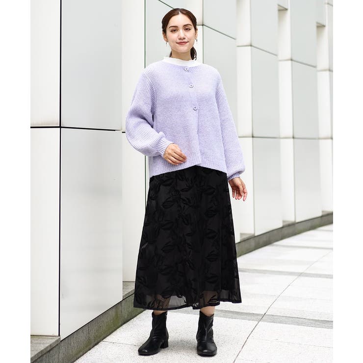 【大きいサイズ】ミックスヤーンカーディガン | eur3 | 詳細画像17 