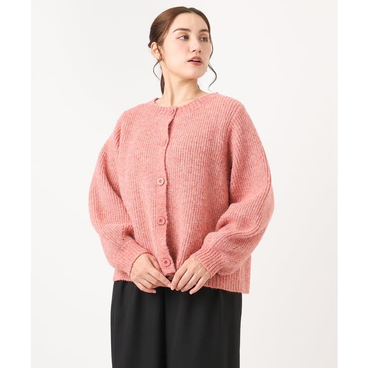 【大きいサイズ】ミックスヤーンカーディガン | eur3 | 詳細画像3 