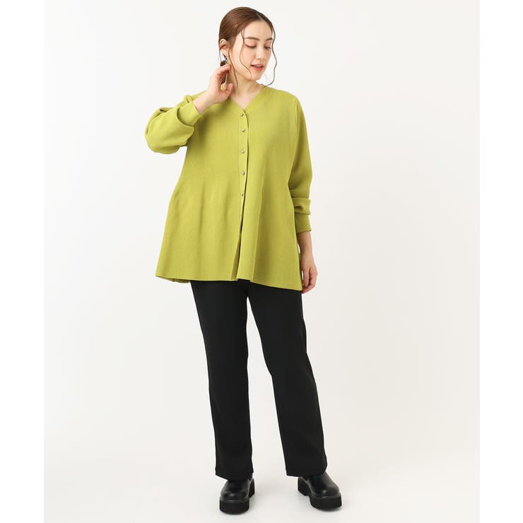 【大きいサイズ】ペプラムニットカーディガン | eur3 | 詳細画像3 