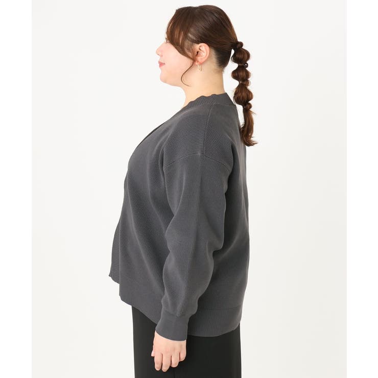 【大きいサイズ】フロントジップカーディガン | eur3 | 詳細画像12 