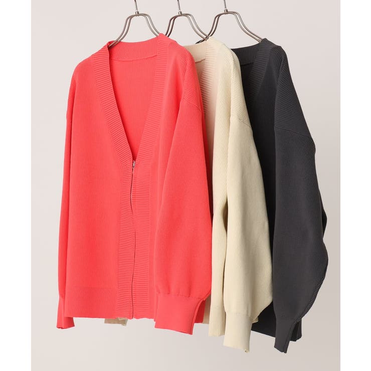 【大きいサイズ】フロントジップカーディガン | eur3 | 詳細画像21 