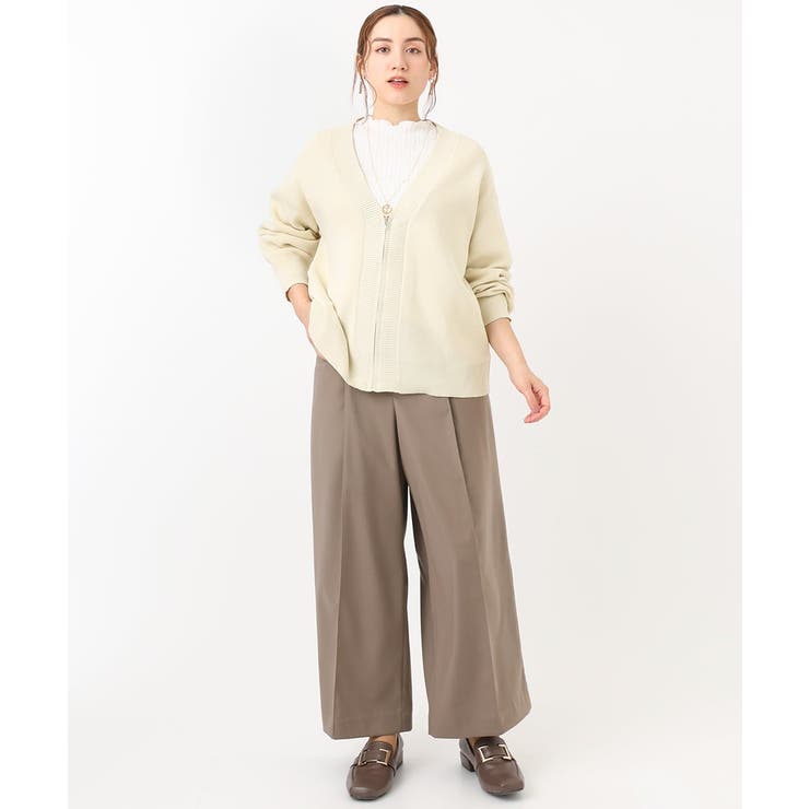 【大きいサイズ】フロントジップカーディガン | eur3 | 詳細画像6 