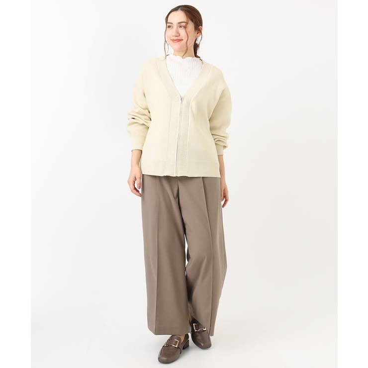 【大きいサイズ】フロントジップカーディガン | eur3 | 詳細画像7 