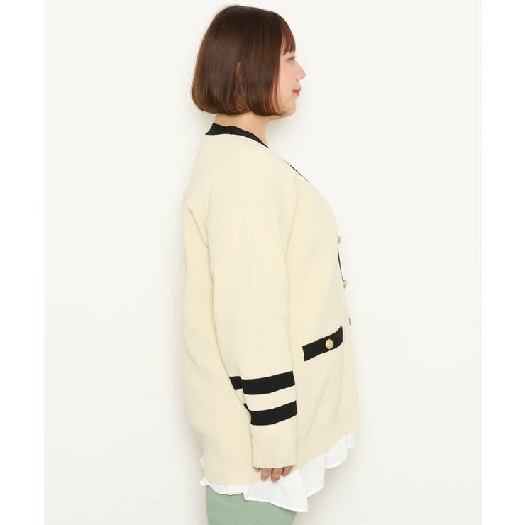 大きいサイズ】アイビーカーディガン[品番：ITKW0010443]｜eur3