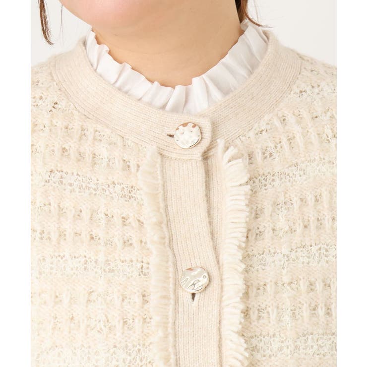 【大きいサイズ】ツイードニットジャケット | eur3 | 詳細画像10 