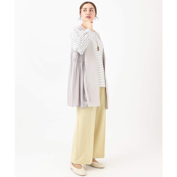 【大きいサイズ】シアージョーゼットジレ | eur3 | 詳細画像4 