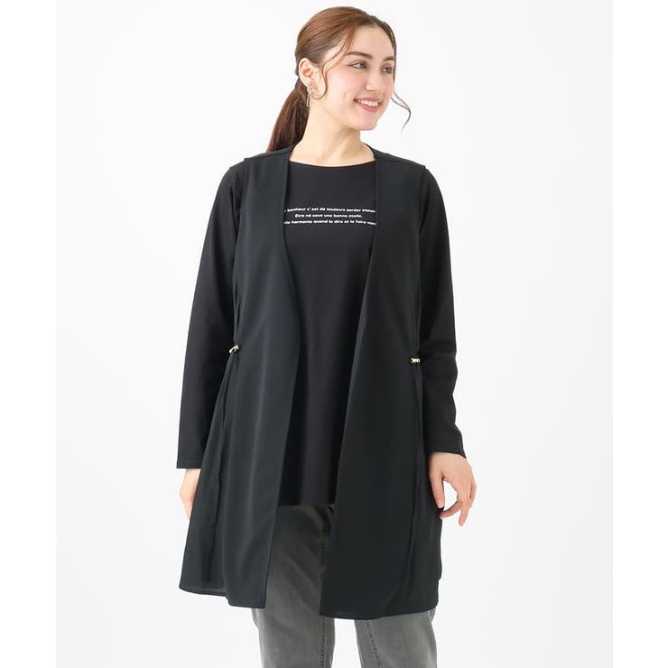 【大きいサイズ】シアージョーゼットジレ | eur3 | 詳細画像5 