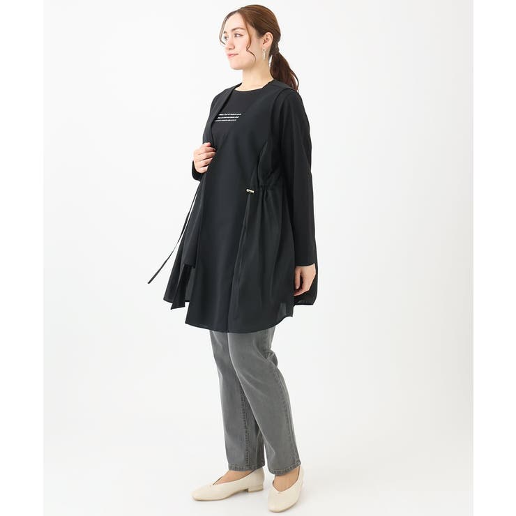 【大きいサイズ】シアージョーゼットジレ | eur3 | 詳細画像6 