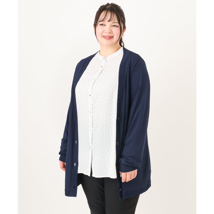 【大きいサイズ】Vネックロングカーディガン | eur3 | 詳細画像12 