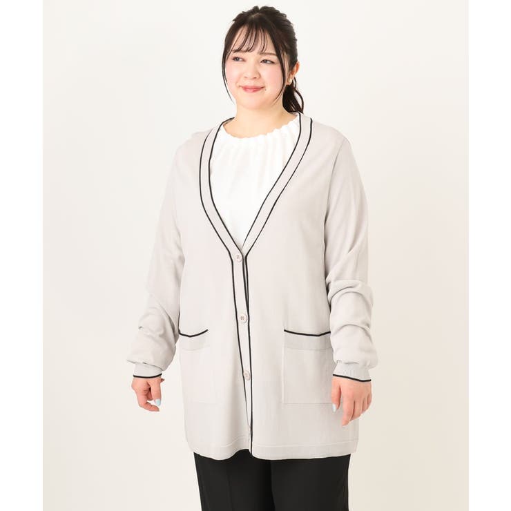 【大きいサイズ】Vネックロングカーディガン | eur3 | 詳細画像16 